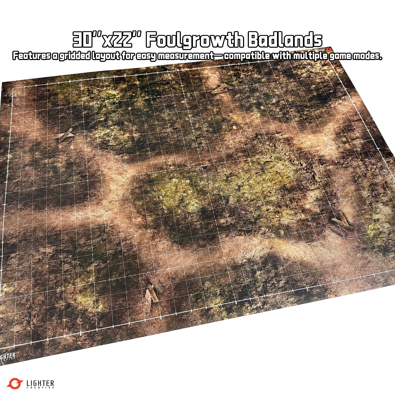 Foulgrowth Badlands / Goliath Starhulk – 30''x22'' (606x703mm), Double-Sided Wargame Mat For KT Lighter Creative