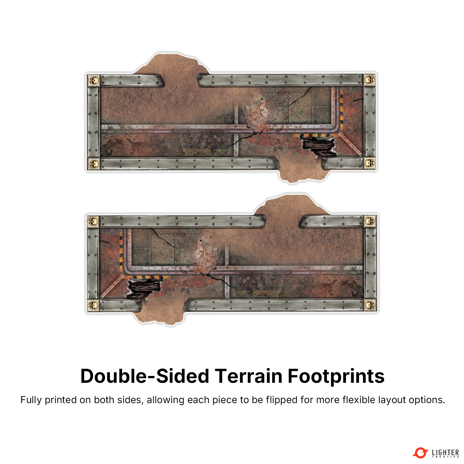 Rustgrave Ruins Terrain Footprint Set – Double-Sided PVC 40K 11th Edition Terrain Bases