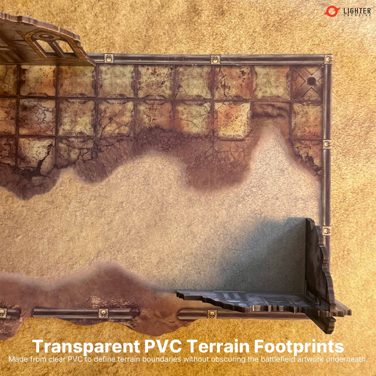 Rustgrave Ruins Terrain Footprint Set – Double-Sided PVC 40K 11th Edition Terrain Bases