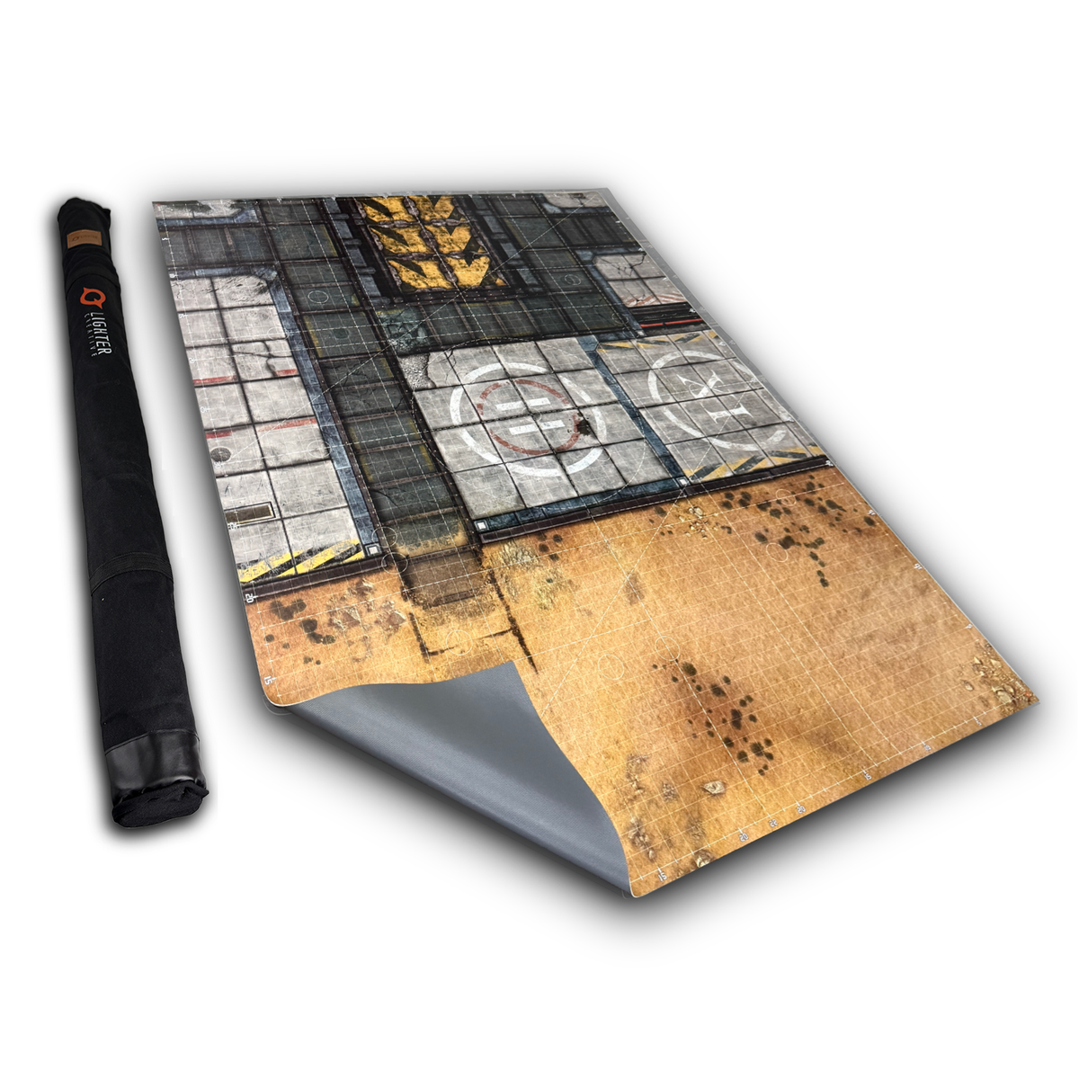 Pro - Adamant Bastion: Sector XI Mat For WH40K, 44" x 60", with Measurements