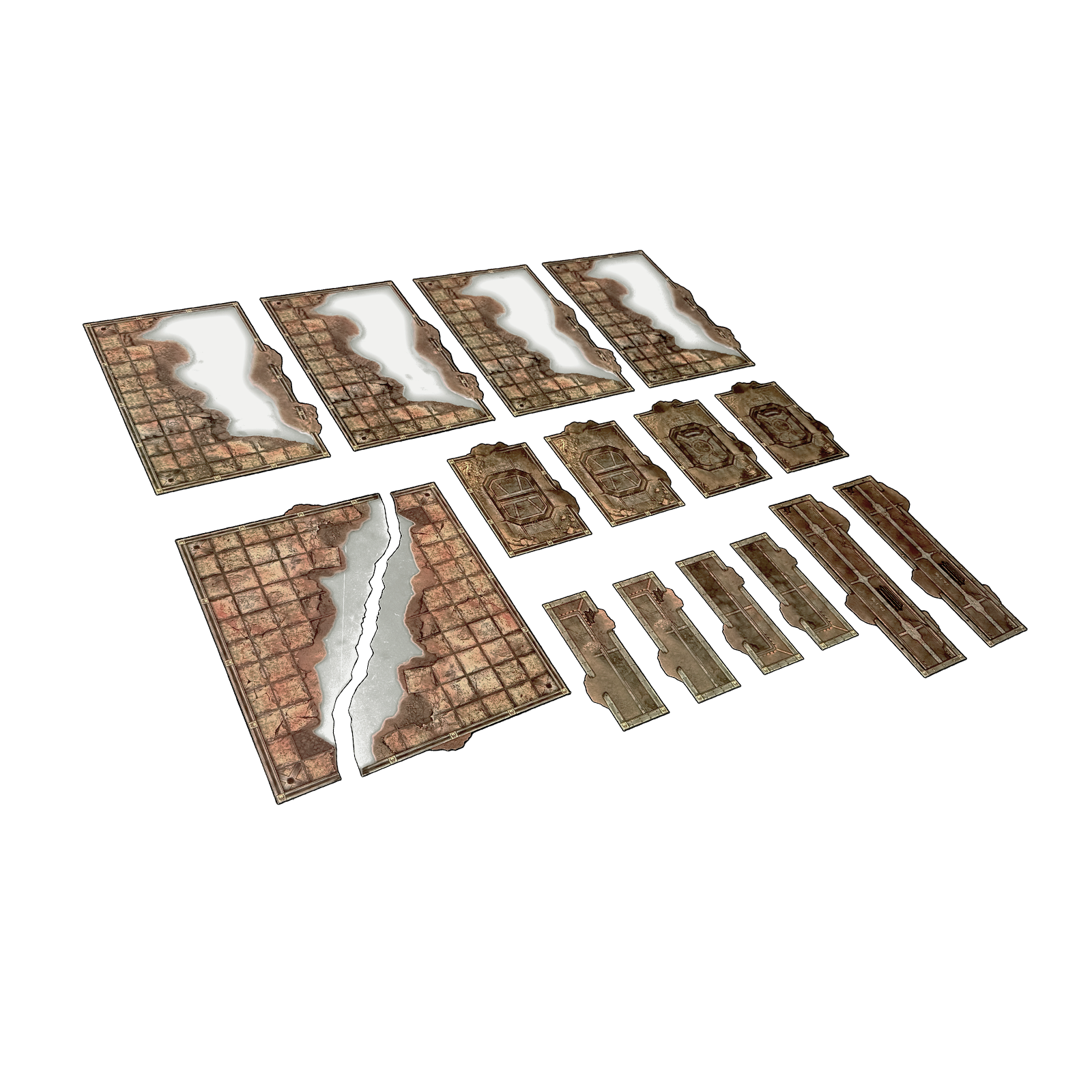 Rustgrave Ruins Terrain Footprint Set – Double-Sided PVC 40K 11th Edition Terrain Bases