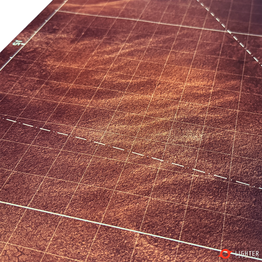Blackstone Wasteland 11th Edition 40K Battle Mat 44" x 60" with Measurements