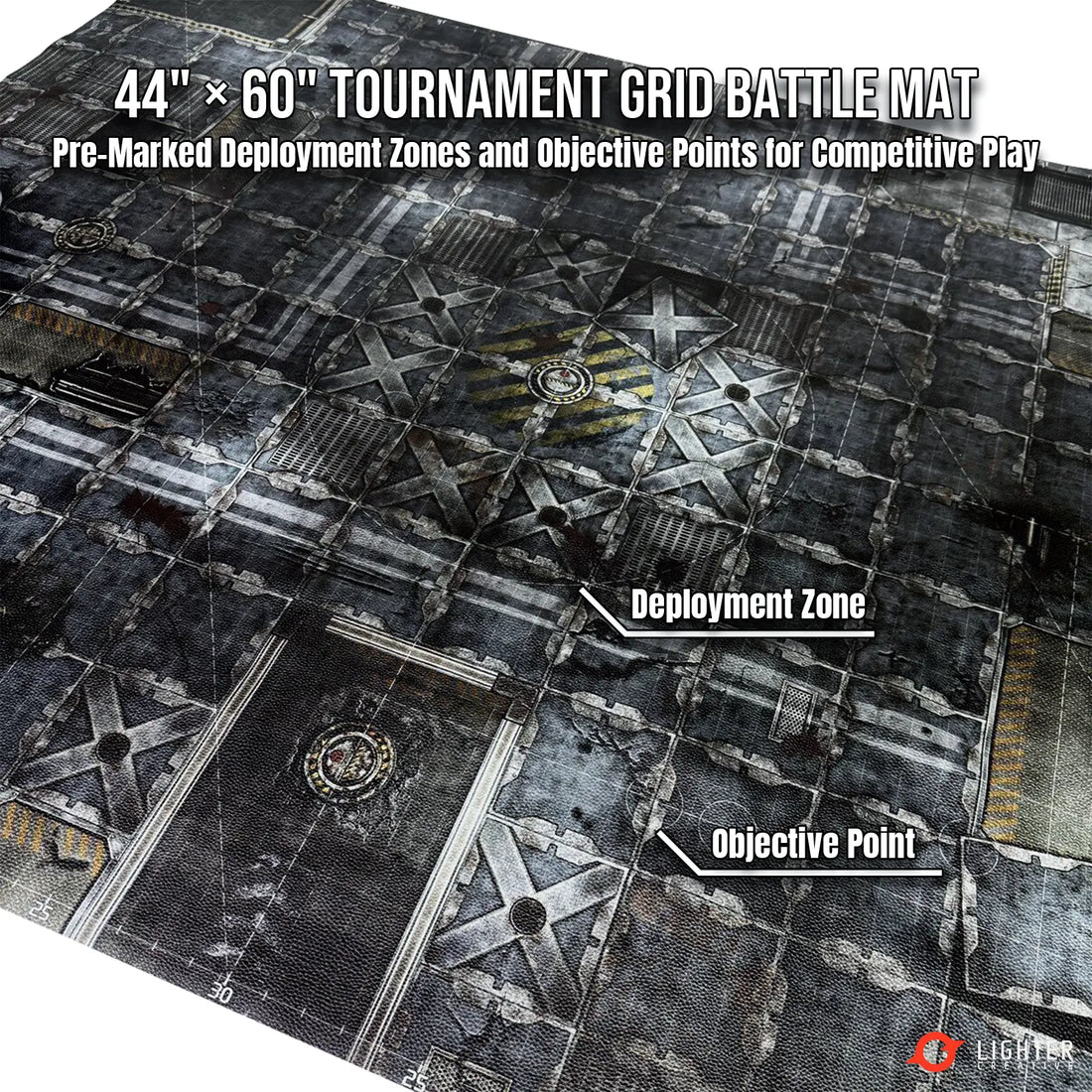 Standard - Iron Underhive For WH40K, 44" x 60", with Measurements Lighter Creative