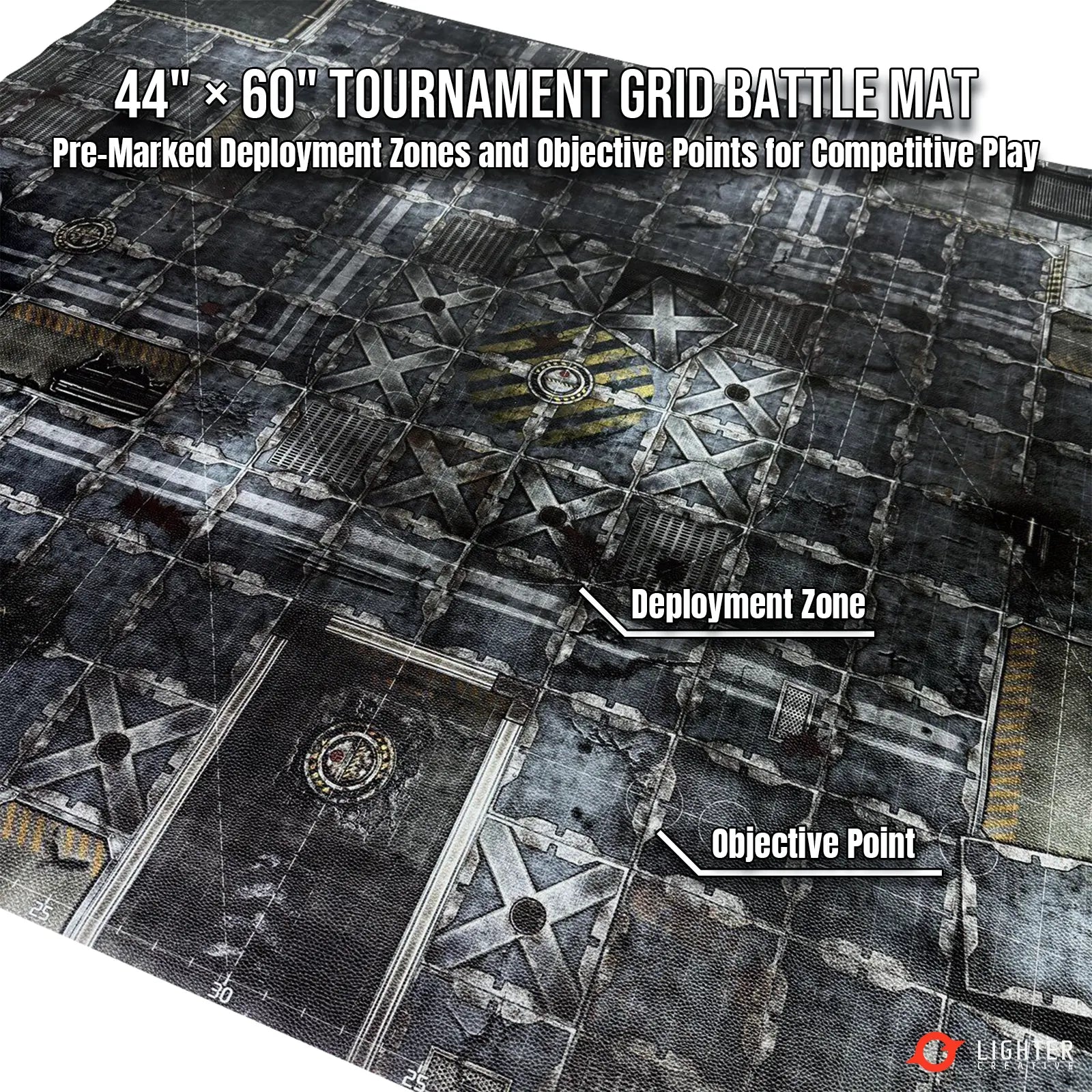 Standard - Iron Underhive For WH40K, 44" x 60", with Measurements Lighter Creative