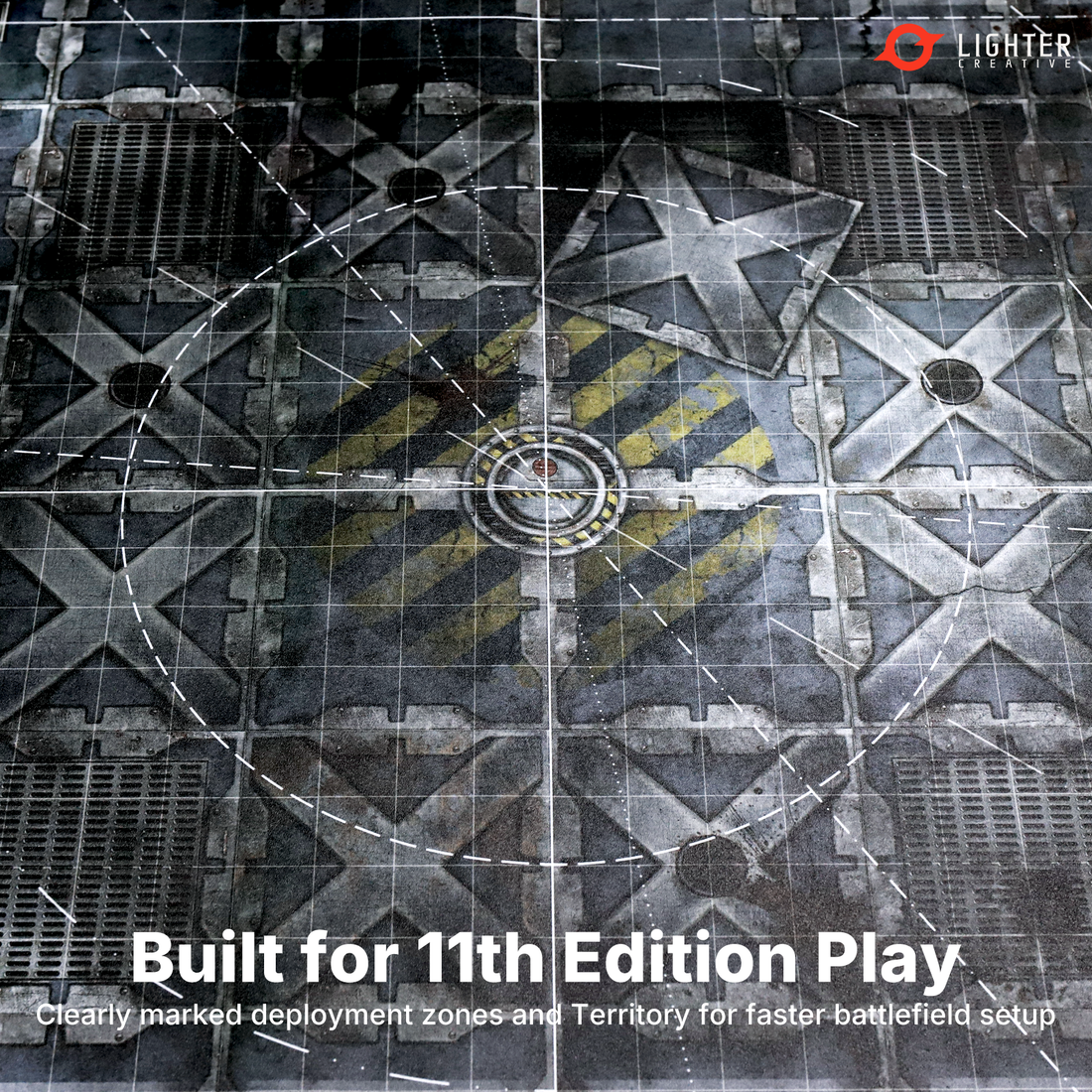Estándar - Iron Underhive para WH40K, 111,76 cm x 152,4 cm, con medidas
