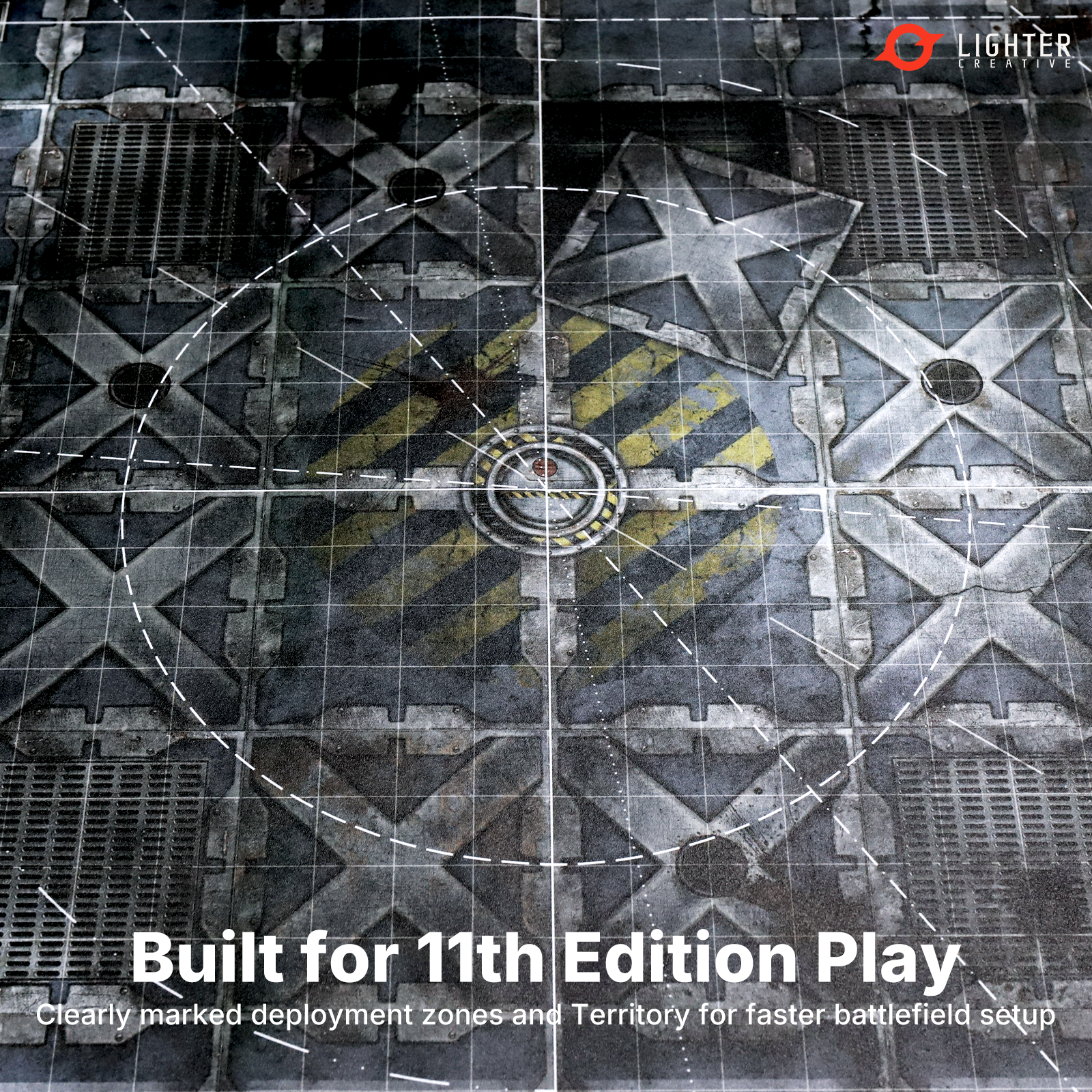Estándar - Iron Underhive para WH40K, 111,76 cm x 152,4 cm, con medidas