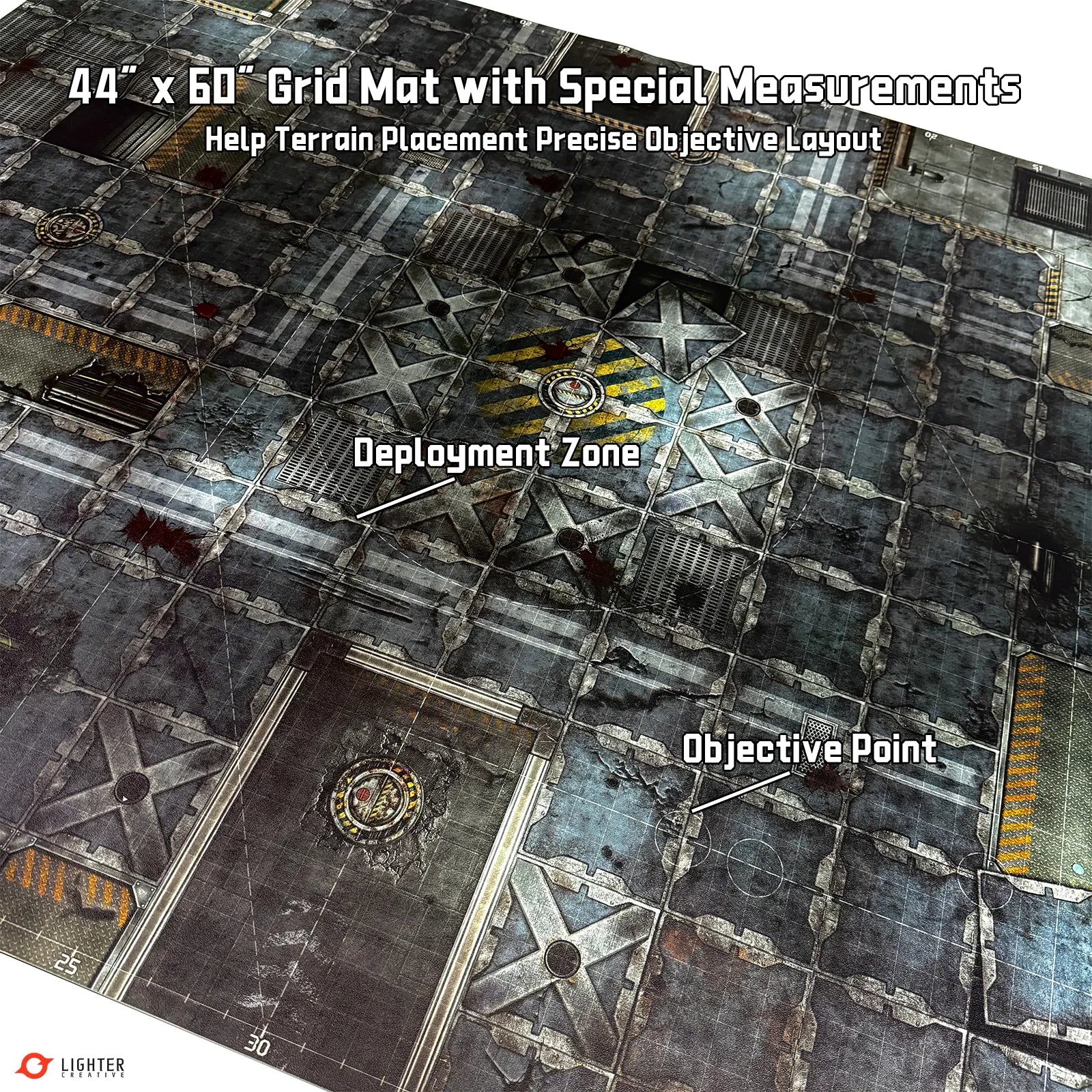 Pro - Iron Underhive For WH40K, 44" x 60", with Measurements Lighter Creative
