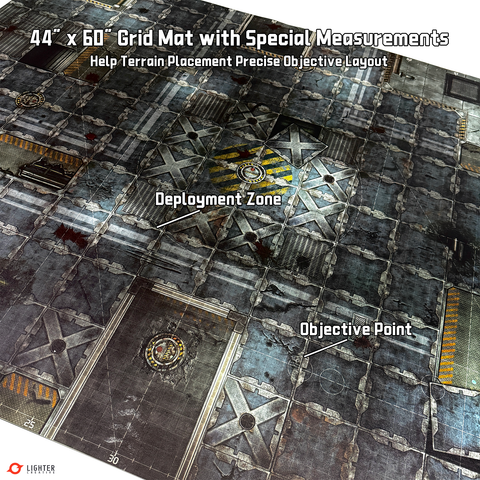 Pro -Iron Underhive For WH40K, 44" x 60", with Measurements