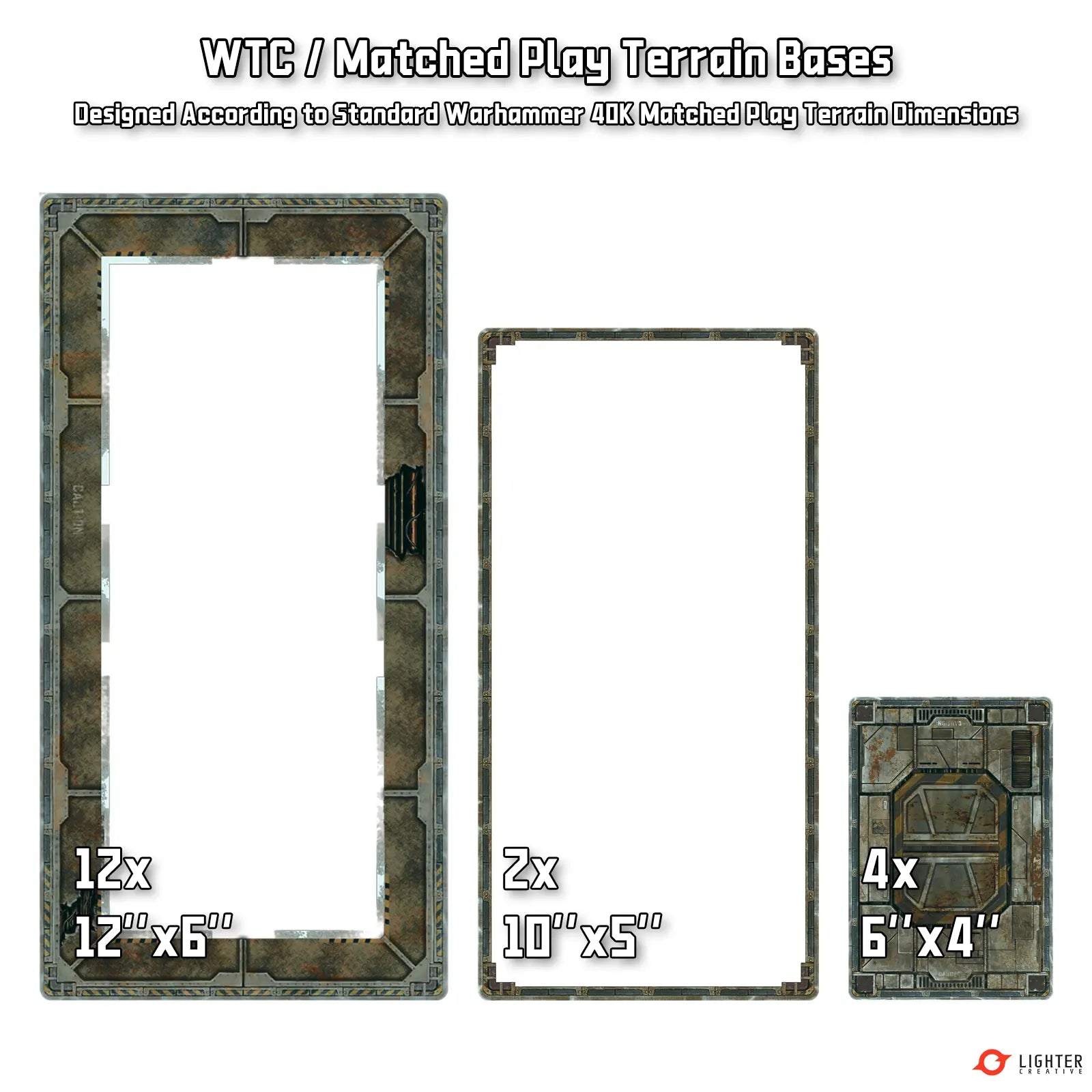 Universal Terrain Bases – Giant Hive Plate Set for WH40K Matched Play ...