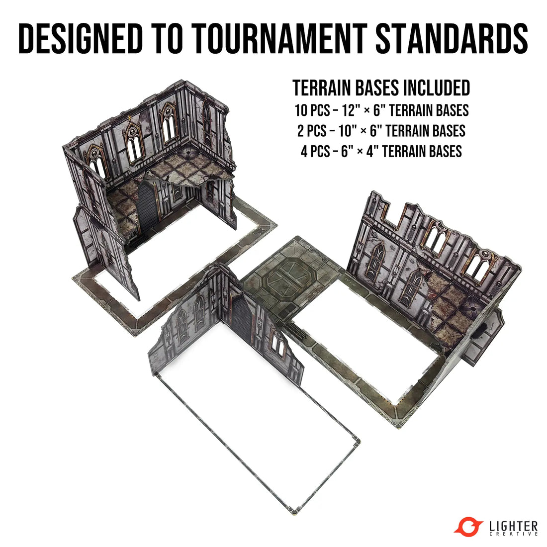 10PCS Terrain Set for WH40K Chapter Approved Tournament Companion, 40K Terrain Battlezone Creation Kit Lighter Creative