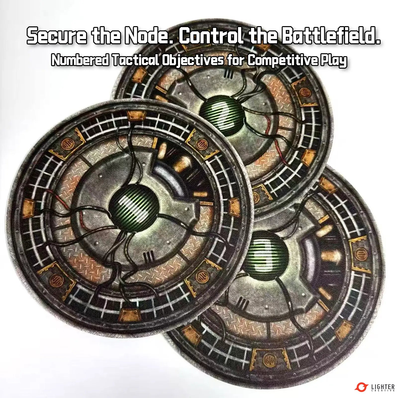 Pro - Mega-Mechanicus Core Reactor Objective Markers 6-Piece Set For WH40K Lighter Creative