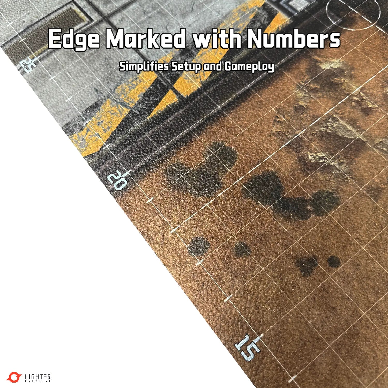 Adamant Bastion: Sector XI Mat 44''x60'' – with Measurements Lighter Creative