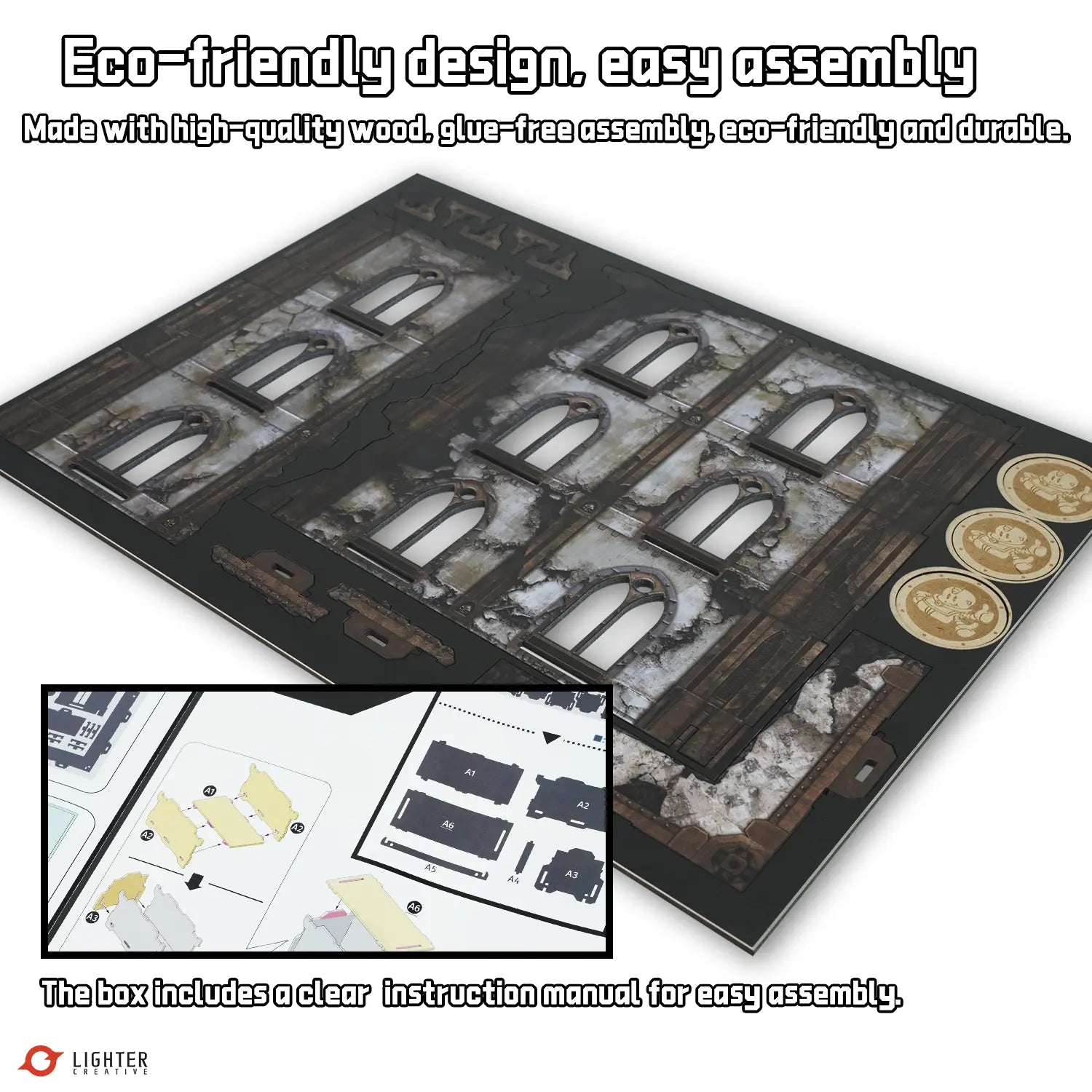 BattleZone Creation Kit: Ashfall Citadel – WTC Terrain for WH40K Lighter Creative