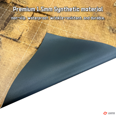 Pro - Adamant Bastion: Sector XI Mat For WH40K, 44" x 60", with Measurements