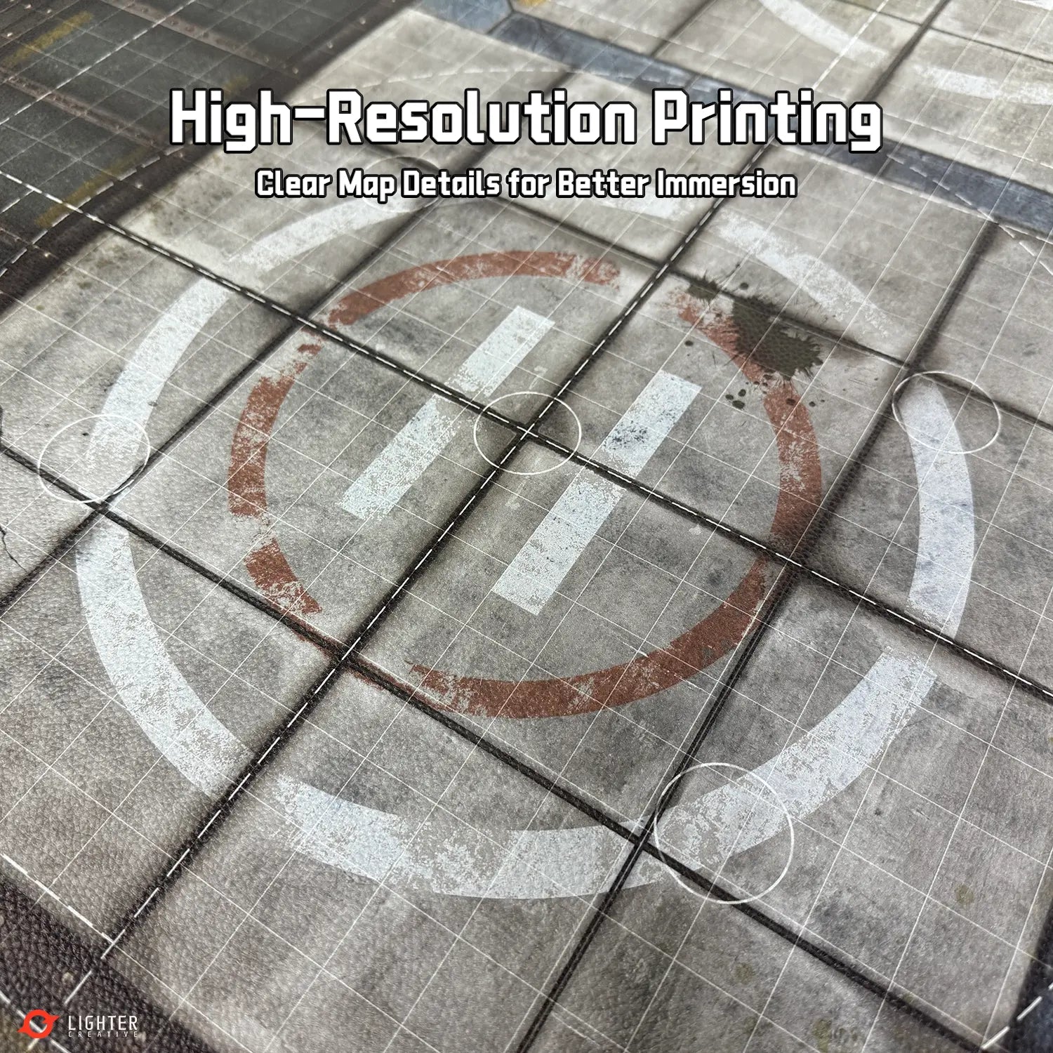 Adamant Bastion: Sector XI Mat 44''x60'' – with Measurements Lighter Creative