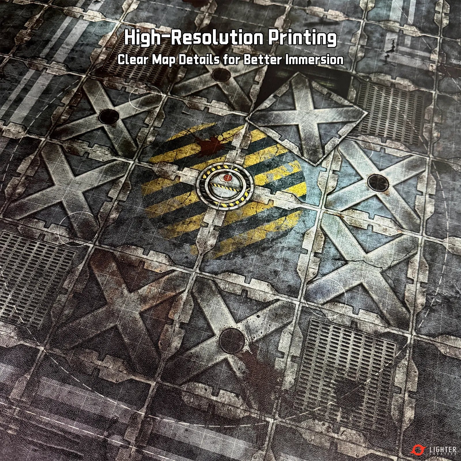Pro - Iron Underhive For WH40K, 44" x 60", with Measurements Lighter Creative
