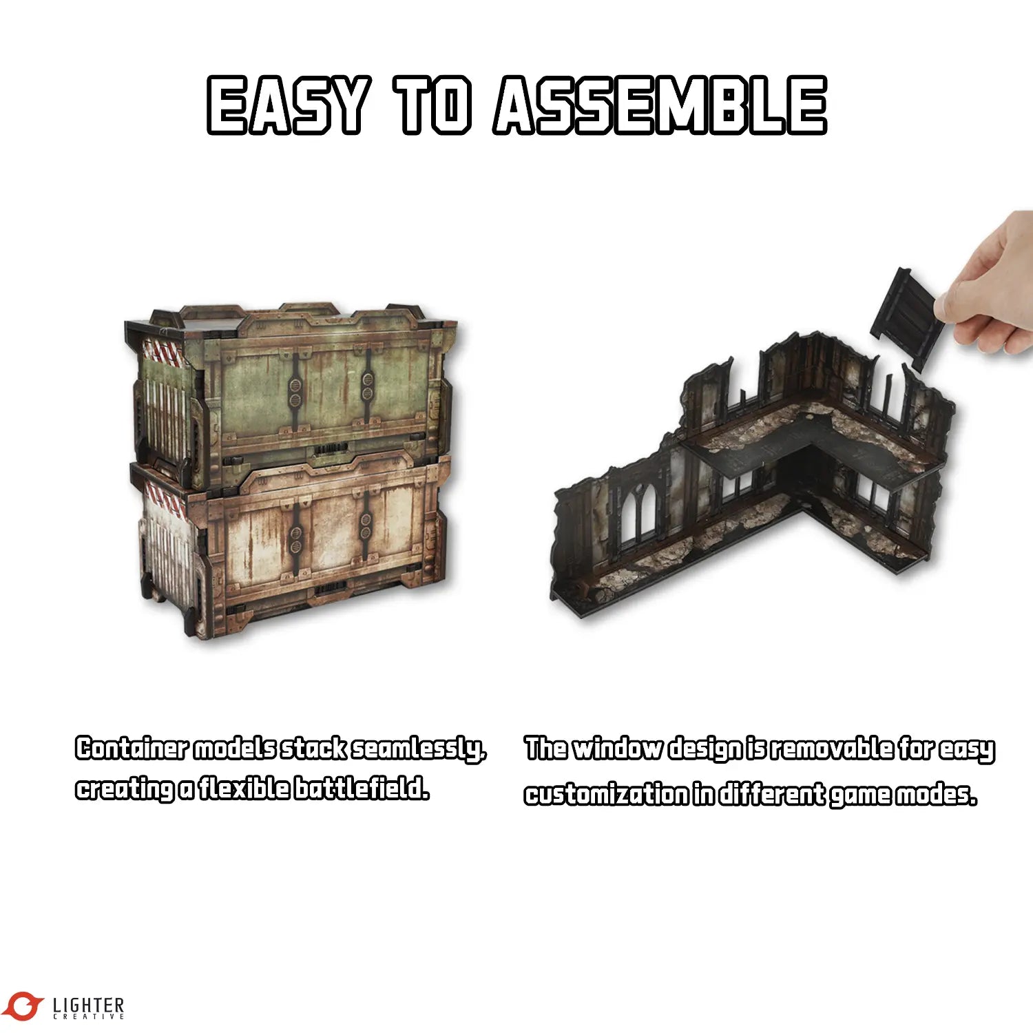 BattleZone Creation Kit: Ashfall Citadel – WTC Terrain for WH40K Lighter Creative