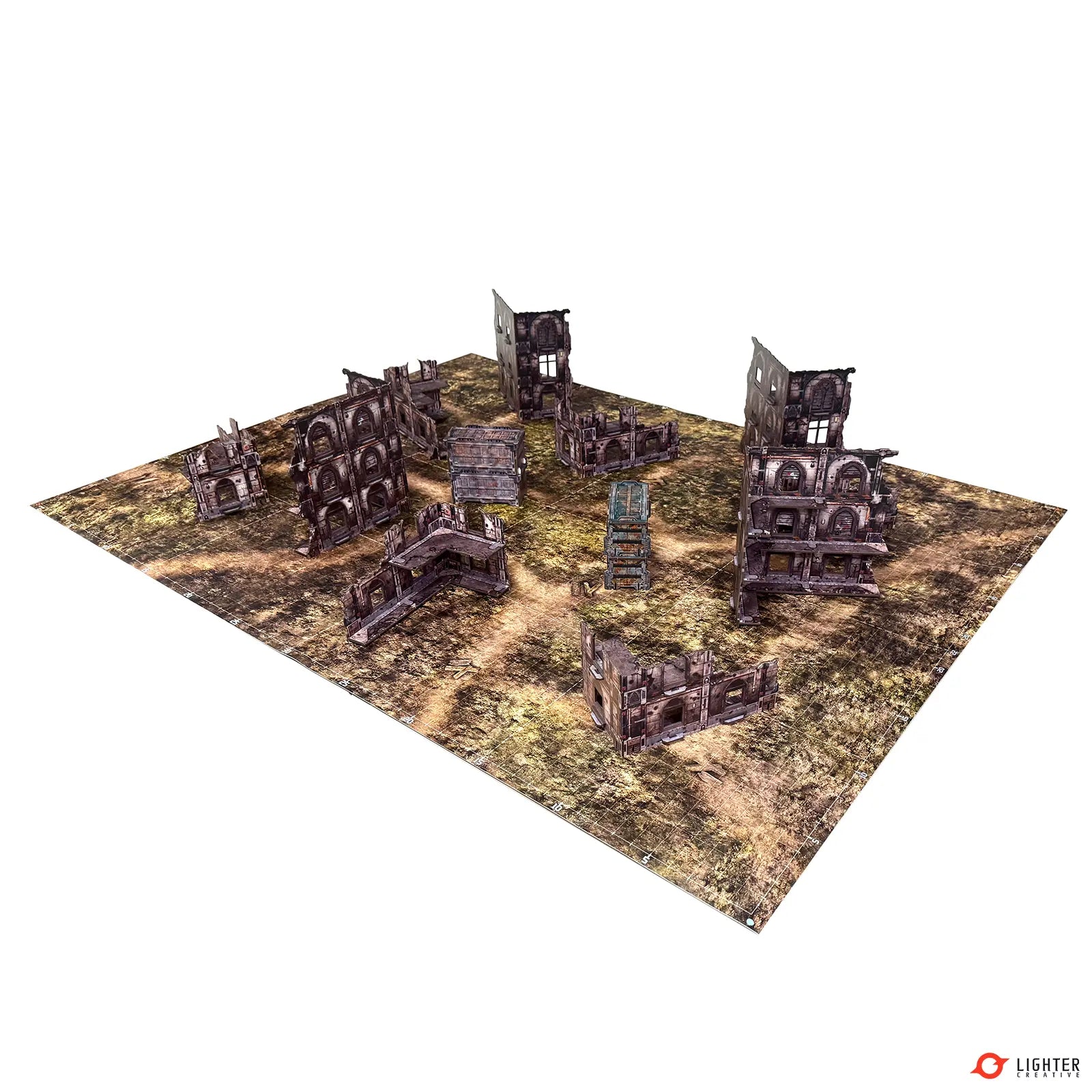 Pro - Blighted Gloommoor Mat For WH40K & AOS, 44" x 60", with Measurements Lighter Creative