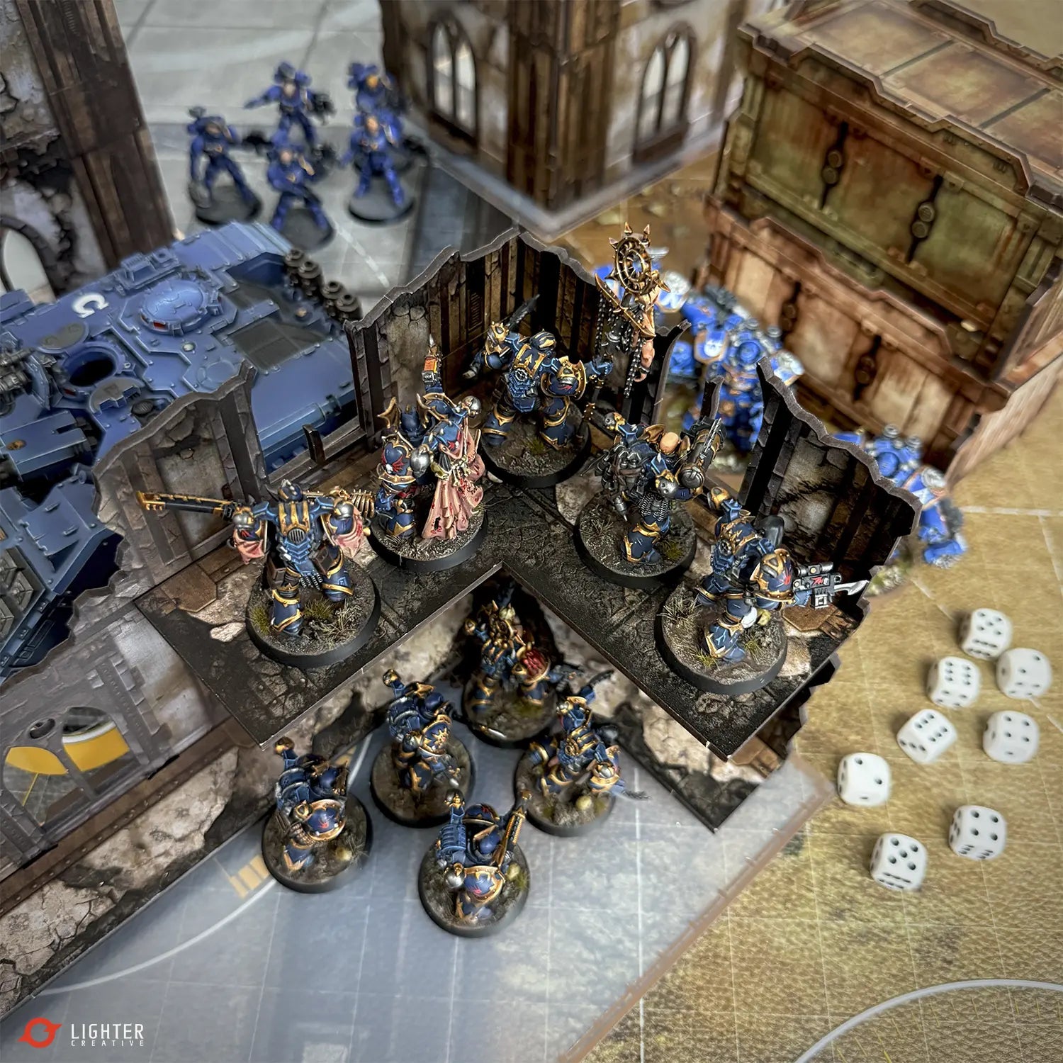 BattleZone Creation Kit: Ashfall Citadel – WTC Terrain for WH40K Lighter Creative