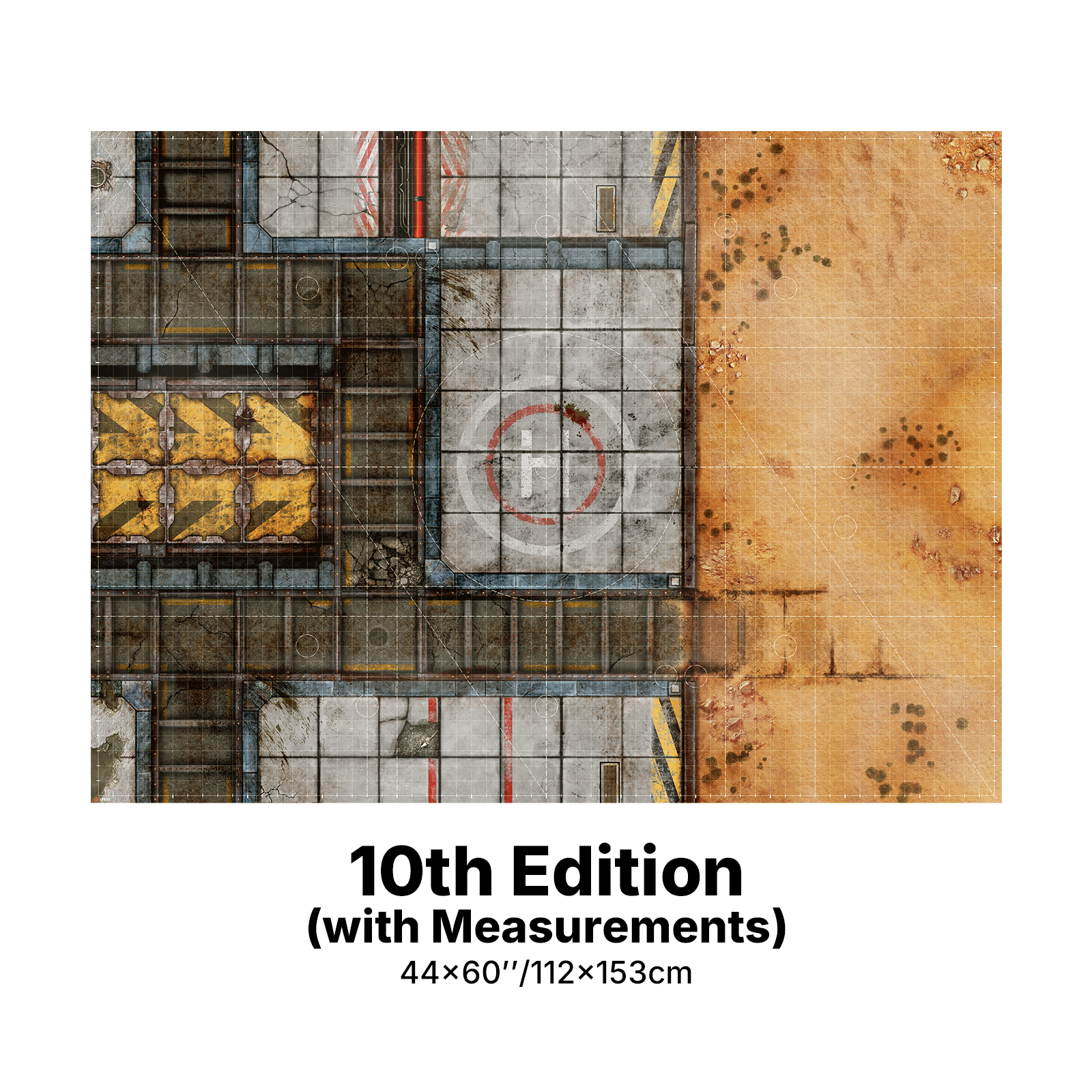 Standard - Adamant Bastion: Sektor XI Matte Für WH40K, 44" x 60", mit Messungen