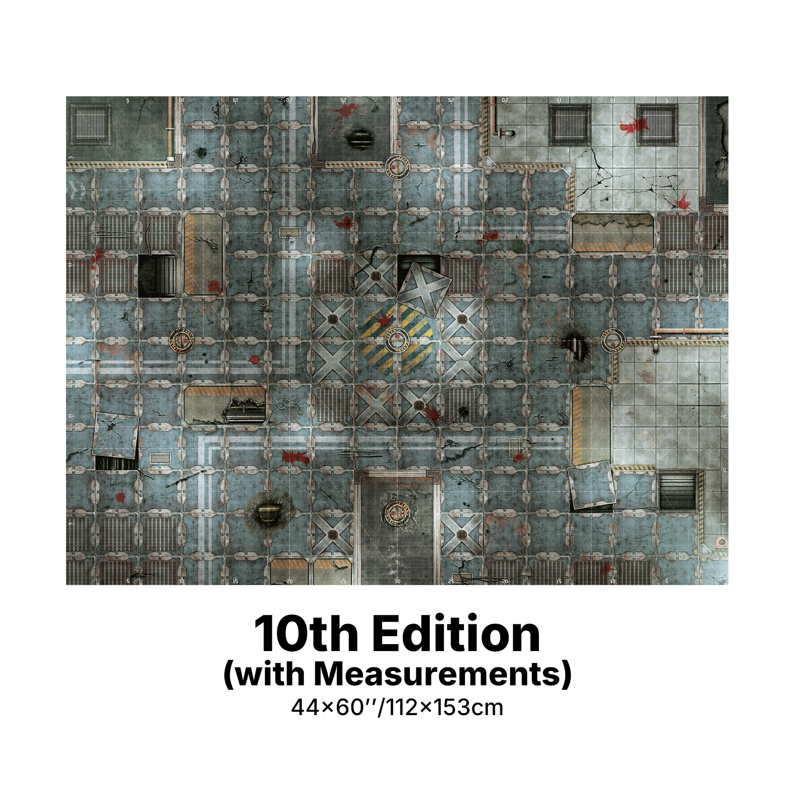 Estándar - Iron Underhive para WH40K, 111,76 cm x 152,4 cm, con medidas