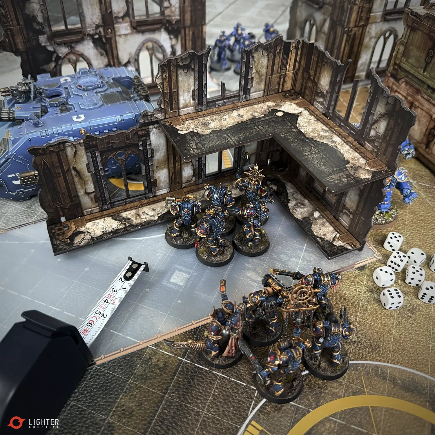 BattleZone Creation Kit: Ashfall Citadel – WTC Terrain for WH40K Lighter Creative