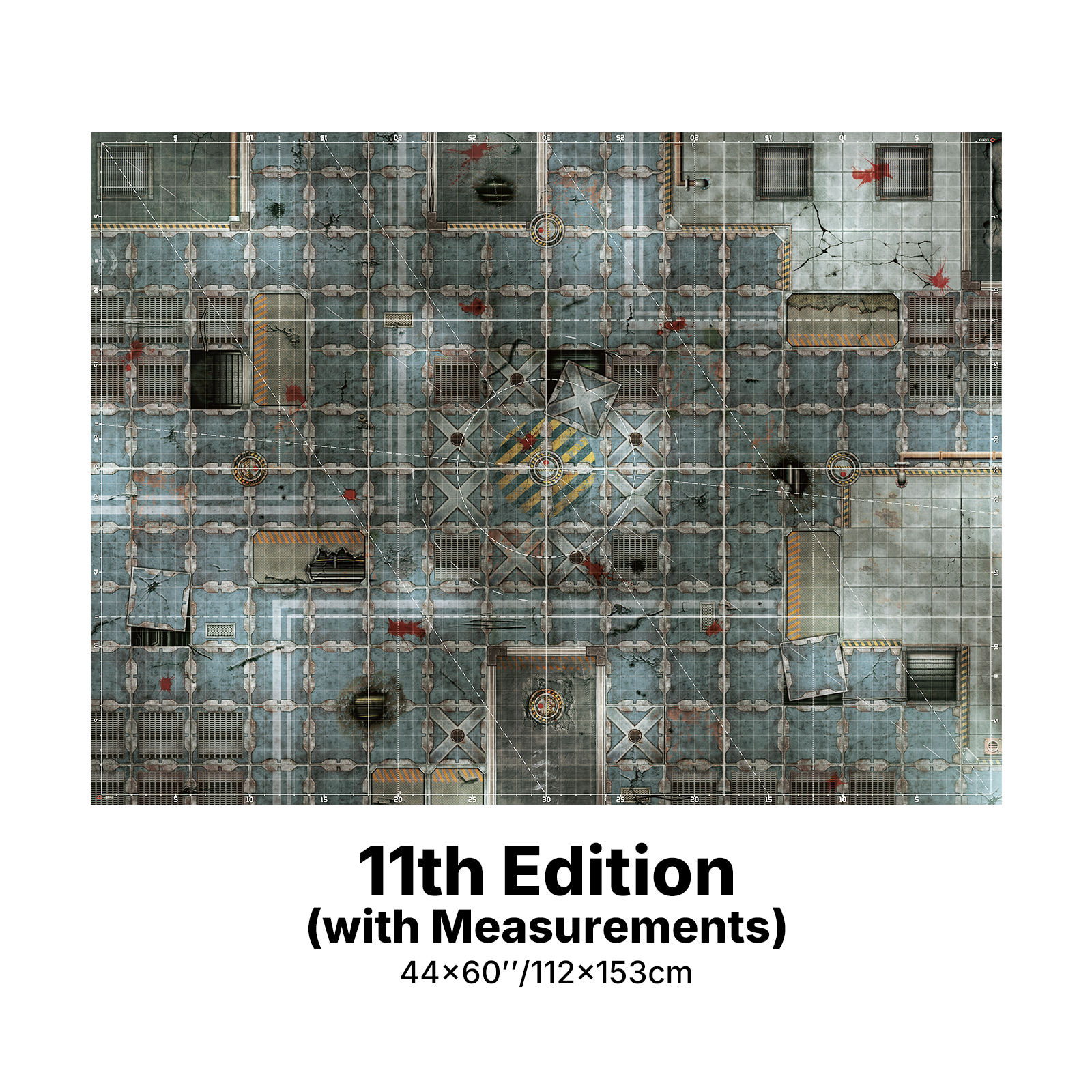 Estándar - Iron Underhive para WH40K, 111,76 cm x 152,4 cm, con medidas