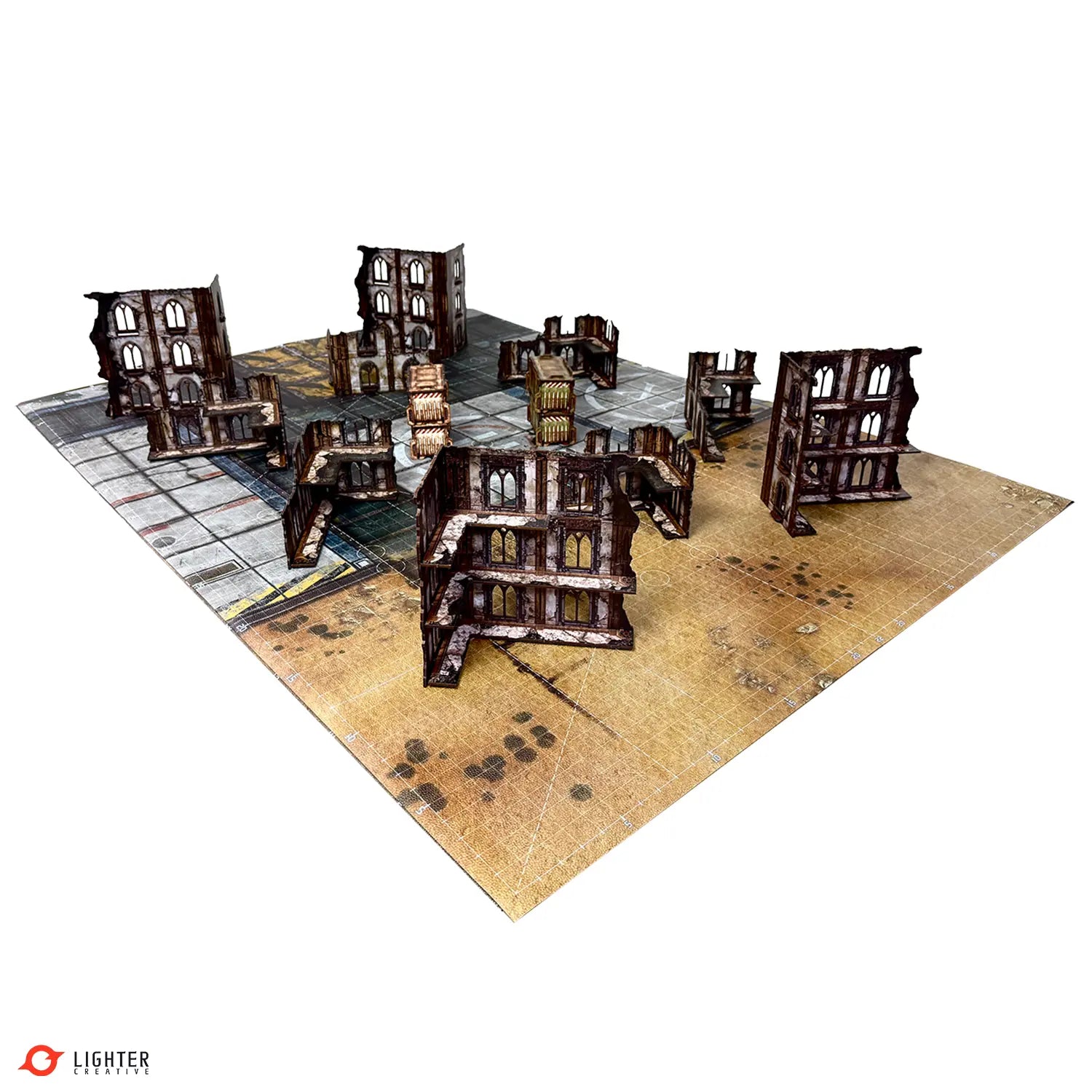 Adamant Bastion: Sector XI Mat 44''x60'' – with Measurements Lighter Creative
