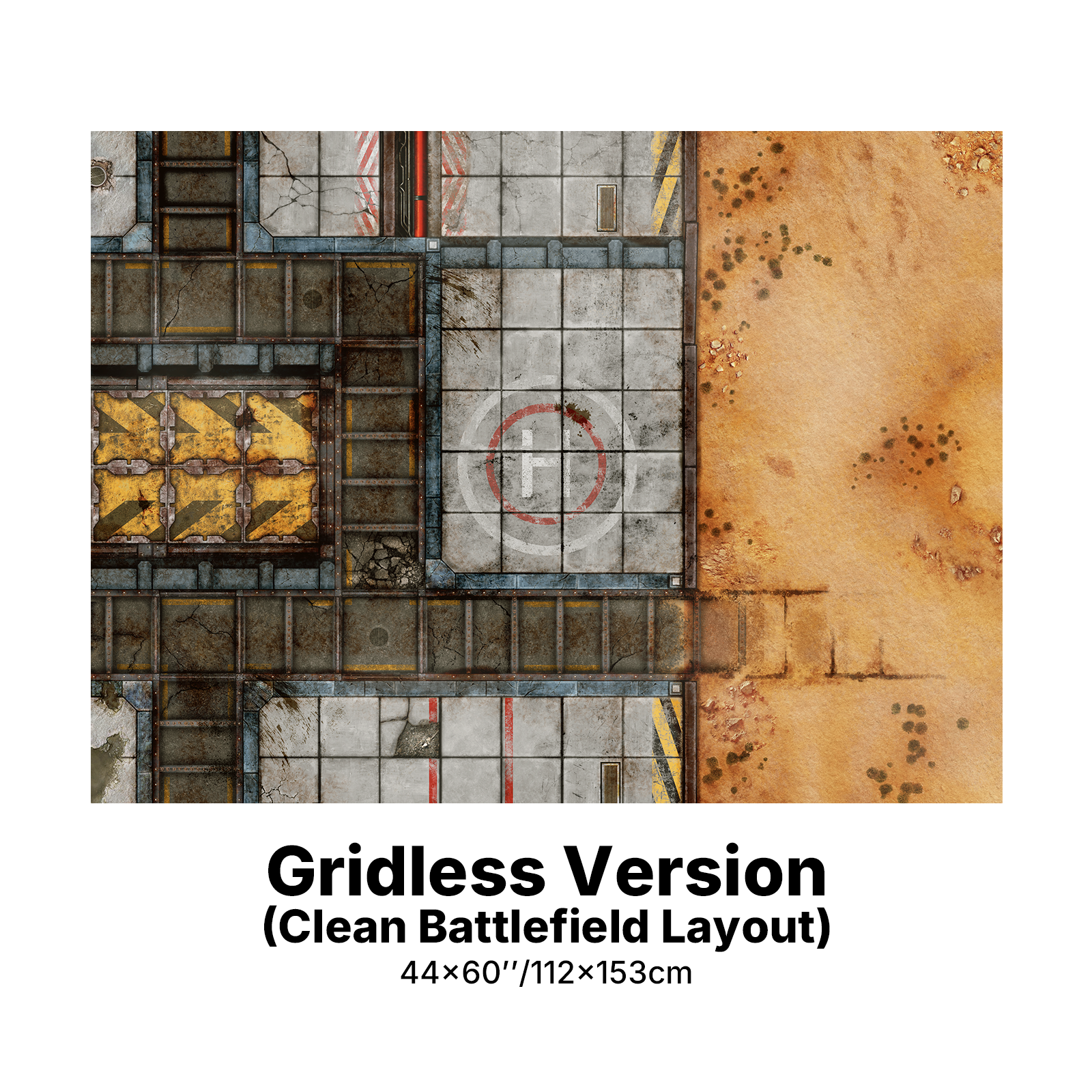 Standard - Adamant Bastion: Sektor XI Matte Für WH40K, 44" x 60", mit Messungen