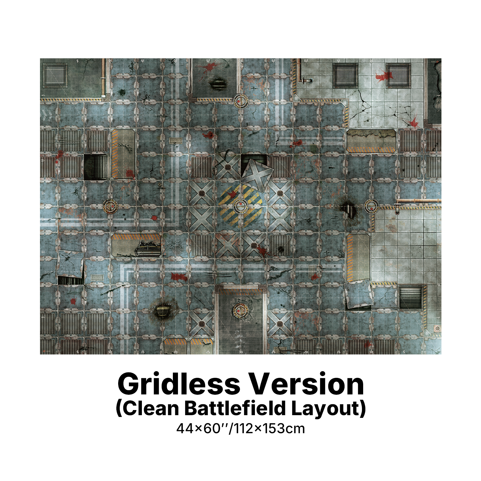 Estándar - Iron Underhive para WH40K, 111,76 cm x 152,4 cm, con medidas