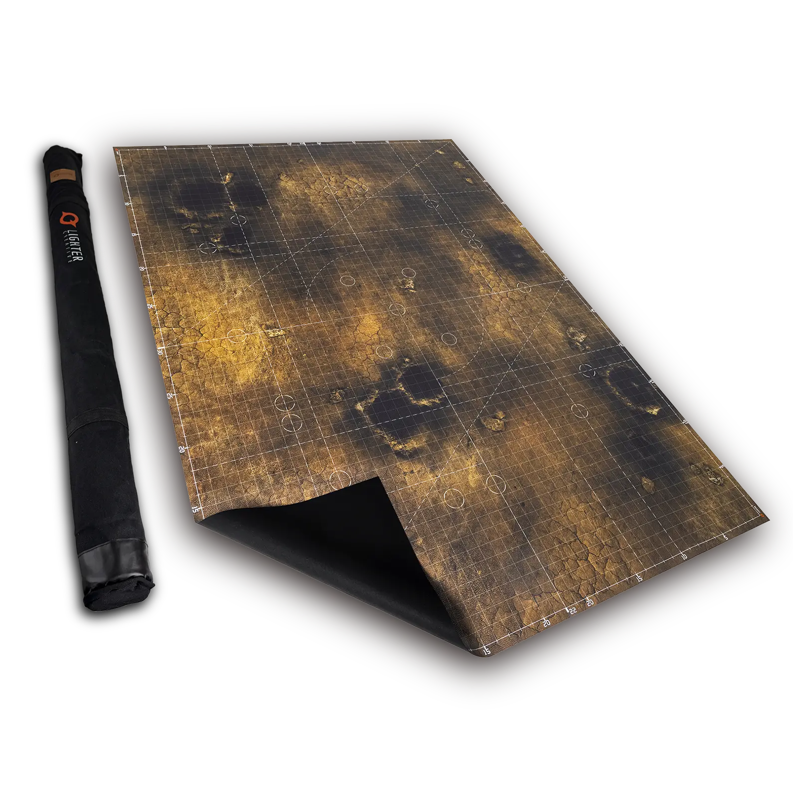 Standard - Doomsday Barrens Battle Mat For WH40K, 44" x 60", with Measurements Lighter Creative