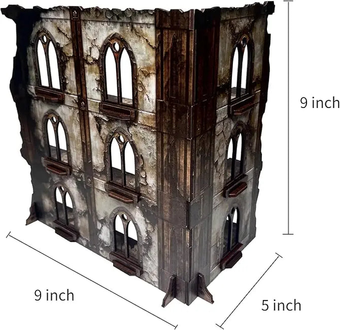 WTC-Compatible 3-Storey Ruins Terrain for WH40K – Lighter